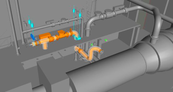 maquette 3D implantation site industriel