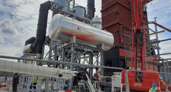 chantier chaufferie vapeur biomasse