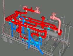 Maquette 3D process fluide thermique