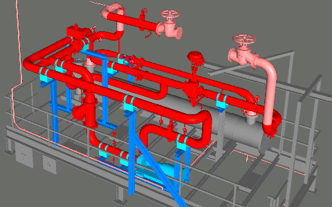 Maquette 3D process fluide thermique