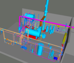 maquette 3D chaufferie vapeur agroalimentaire