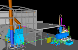 Maquette 3D chaufferie optimisée