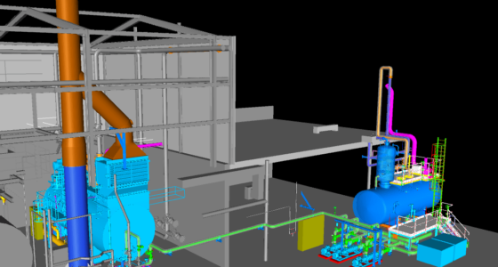 Maquette 3D chaufferie optimisée