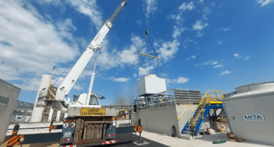 Manutention gros équipement installation industrielle