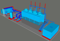 Maquette 3D refroidissement industriel