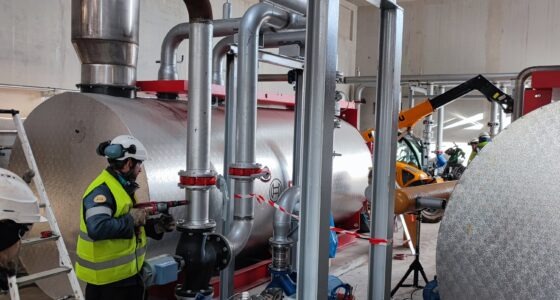 chantier chaufferie industrielle biomasse