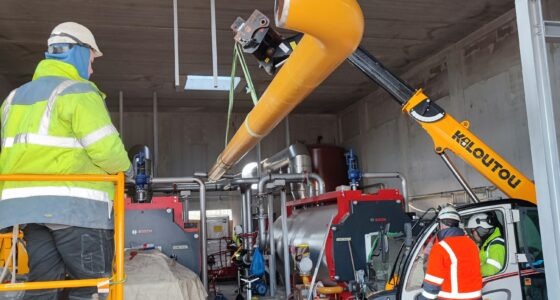 Chantier intégration chaufferie industrielle - Coretec