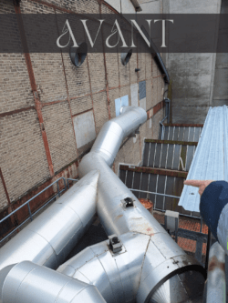 implantation gaine de fumée avant projet