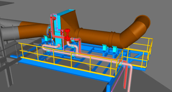 Maquette 3D système de récupération d'énergie