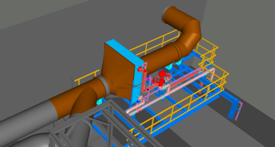 maquette 3D installation industrielle