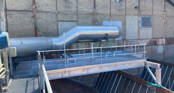 passerelle gaine de fumée industrielle