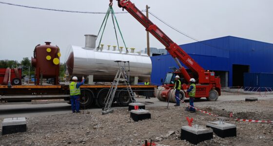 Manutention chaudière vapeur industrielle