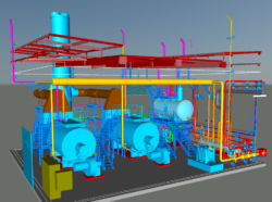 Maquette 3D chaufferie Lesaffre