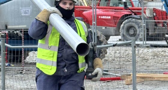 installation chantier tuyauteries