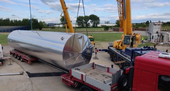 livraison cuve industrielle pour manutention
