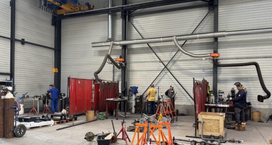 Atelier de préfabrication de tuyauteries pour l'industrie